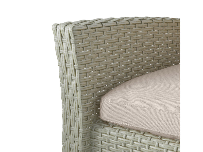 warm white 4 Piece Wicker Patio Set Cascade Collection detail image by CorLiving
