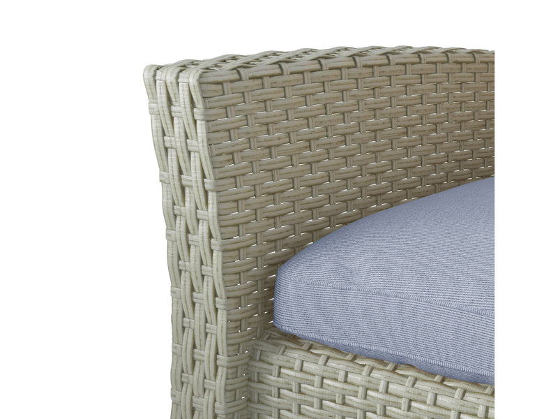 light blue 4 Piece Wicker Patio Set Cascade Collection detail image by CorLiving
