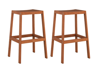 brown Natural Wood Bar Stools, Set of 2 Miramar Collection product image by CorLiving#color_miramar-brown