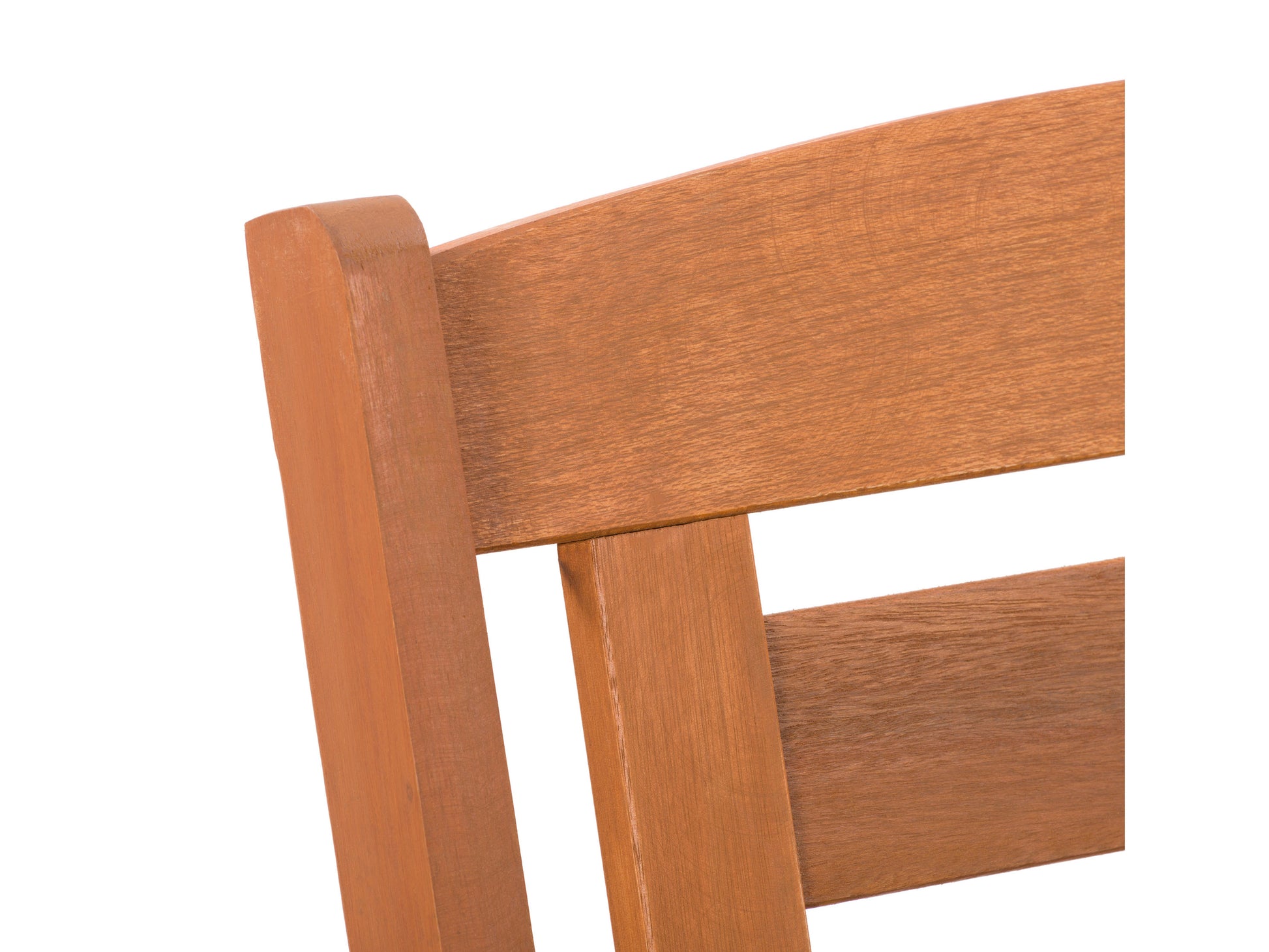 Modern patio bar stool with teak wood seat, black metal frame, and slatted backrest, featuring a sleek design perfect for outdoor use.