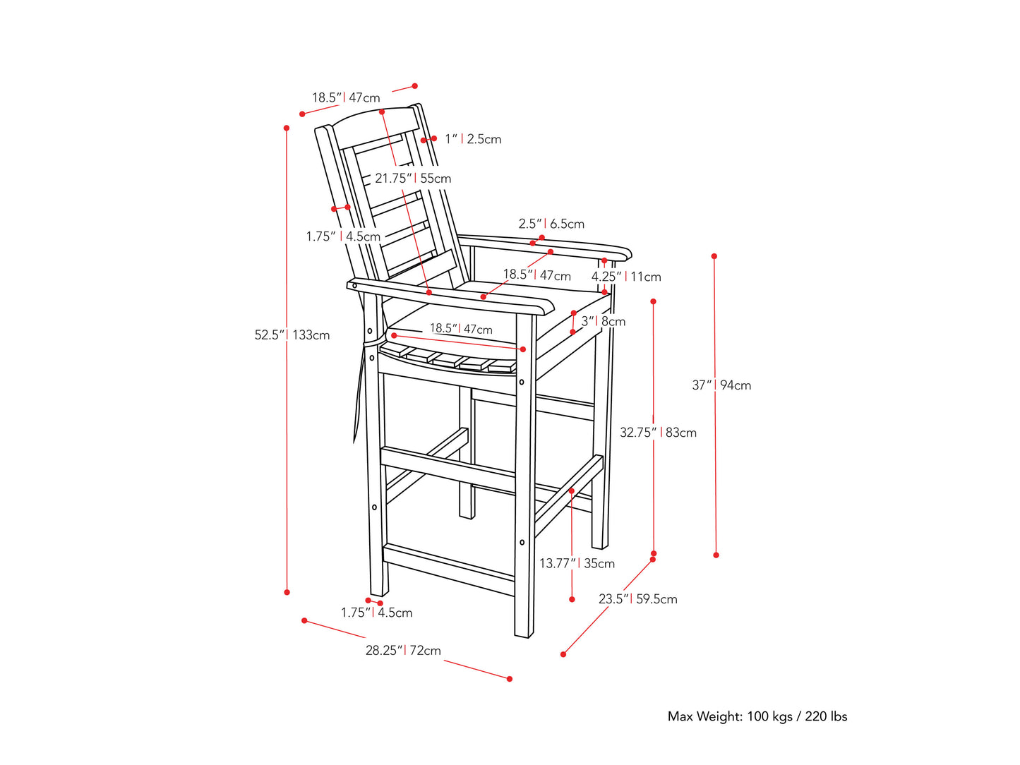 Modern patio bar stool with sleek black metal frame, weather-resistant light grey cushion, and footrest. Ideal for outdoor seating. Contemporary design with clean lines for stylish patio or garden bar setups.