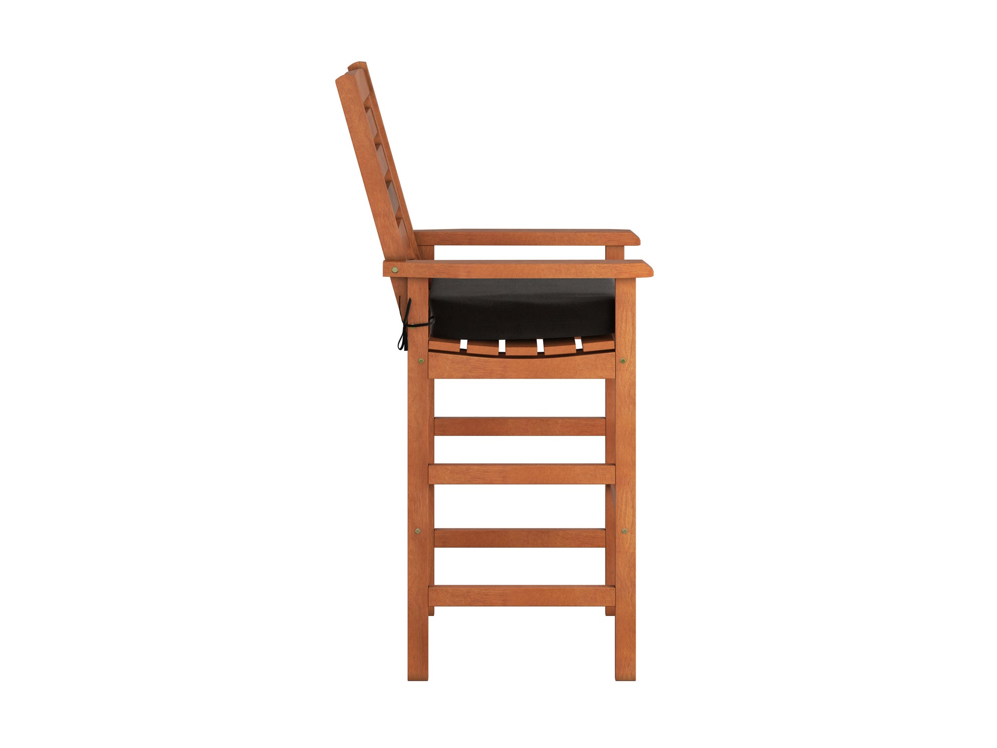 Black and white wicker patio bar stool with curved backrest, sturdy aluminum frame, and weather-resistant materials, perfect for outdoor use.