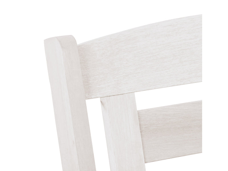 Miramar Washed White Wooden Bar Stools, Set of 2 Miramar Collection detail image by CorLiving