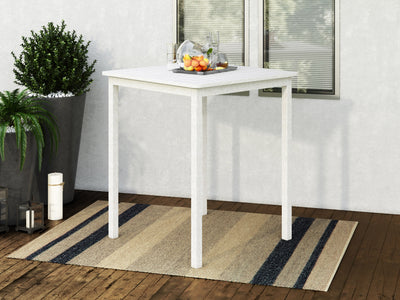white Outdoor Bar Height Table Miramar Collection lifestyle scene by CorLiving#color_miramar-washed-white