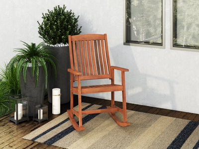 brown Outdoor Rocking Chair Miramar Collection lifestyle scene by CorLiving#color_miramar-brown