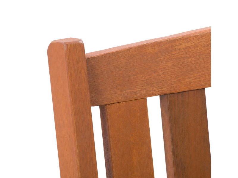 Miramar Brown Wood Bench with Back Miramar Collection detail image by CorLiving