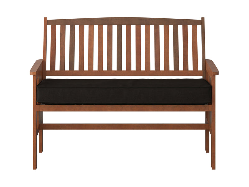 Miramar Brown Wood Bench with Back Miramar Collection product image by CorLiving
