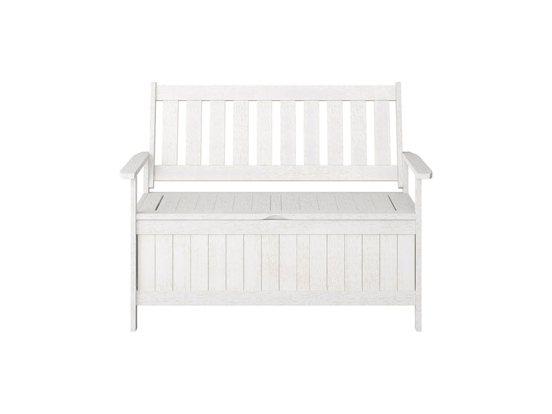 white Wooden Storage Bench Miramar Collection product image by CorLiving