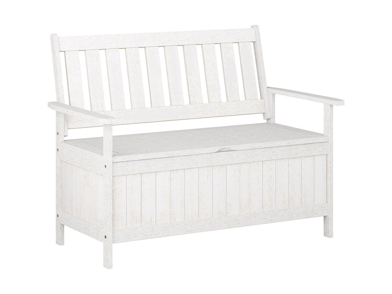 white Wooden Storage Bench Miramar Collection product image by CorLiving