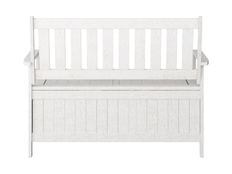 white Wooden Storage Bench Miramar Collection product image by CorLiving