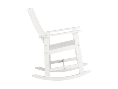 white Outdoor Rocking Chair Miramar Collection product image by CorLiving#color_miramar-washed-white