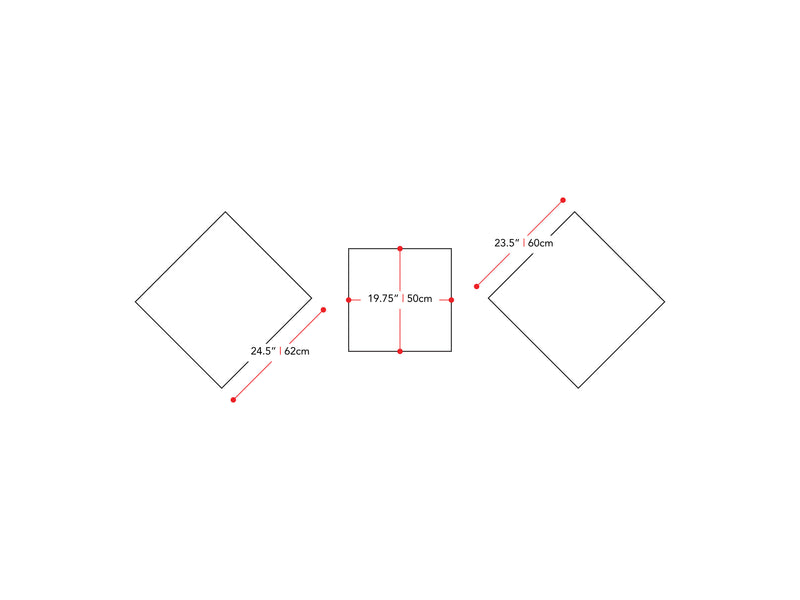 Miramar Washed White 3 Piece Patio Set Miramar Collection measurements diagram by CorLiving