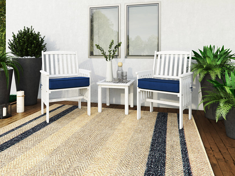 Miramar Washed White 3 Piece Patio Set Miramar Collection lifestyle scene by CorLiving