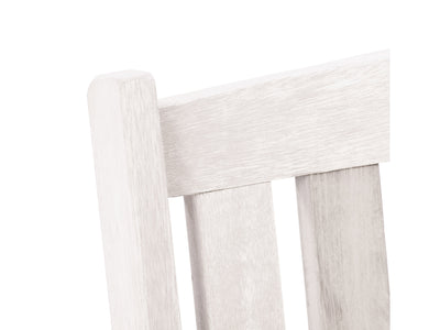Miramar Washed White Wood Bench with Back Miramar Collection detail image by CorLiving#color_miramar-washed-white