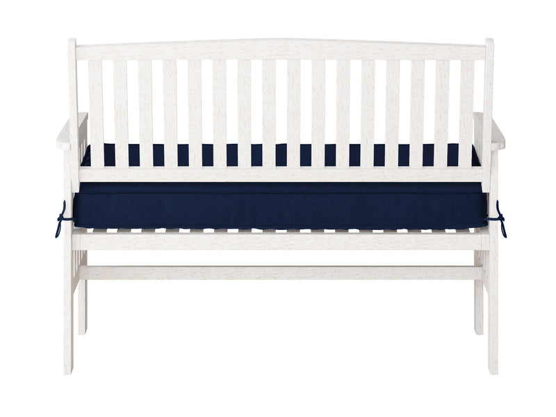 Miramar Washed White Wood Bench with Back Miramar Collection product image by CorLiving
