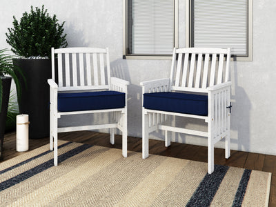 Miramar Washed White Wooden Armchair, Set of 2 Miramar Collection lifestyle scene by CorLiving#color_miramar-washed-white