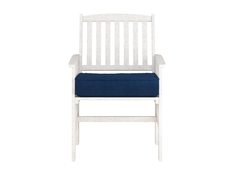Miramar Washed White Wooden Armchair, Set of 2 Miramar Collection product image by CorLiving