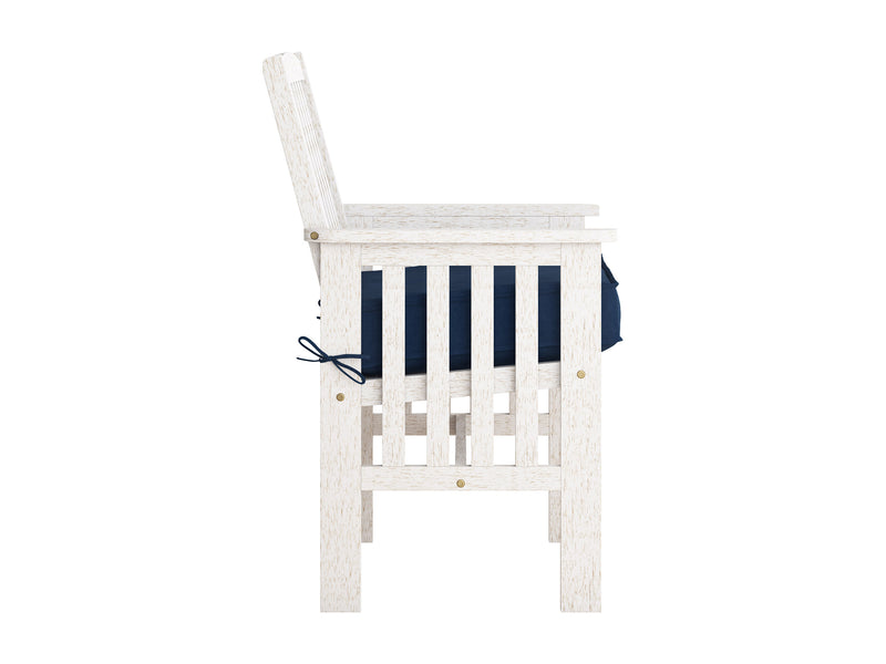 Miramar Washed White Wooden Armchair, Set of 2 Miramar Collection product image by CorLiving