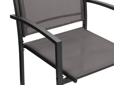 grey Metal Outdoor Conversation Set, 4pc Everett Collection detail image by CorLiving#color_grey