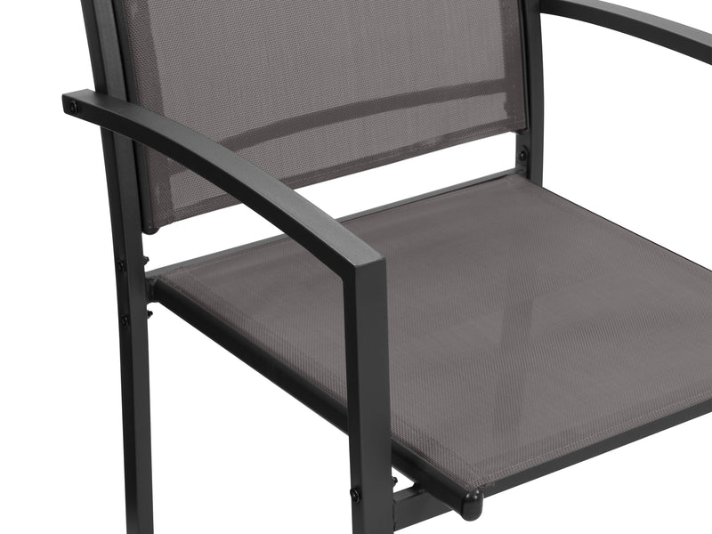 grey Metal Outdoor Conversation Set, 4pc Everett Collection detail image by CorLiving