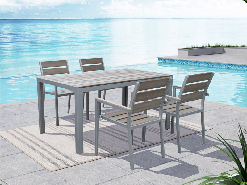 grey Patio Chairs, Set of 4 Gallant Collection lifestyle scene by CorLiving