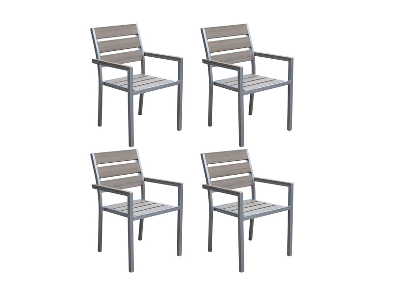 grey Patio Chairs, Set of 4 Gallant Collection product image by CorLiving