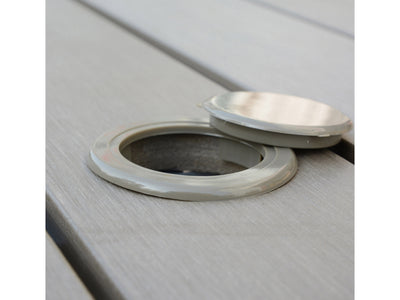 grey Rectangle Outdoor Dining Table Gallant Collection detail image by CorLiving#color_grey