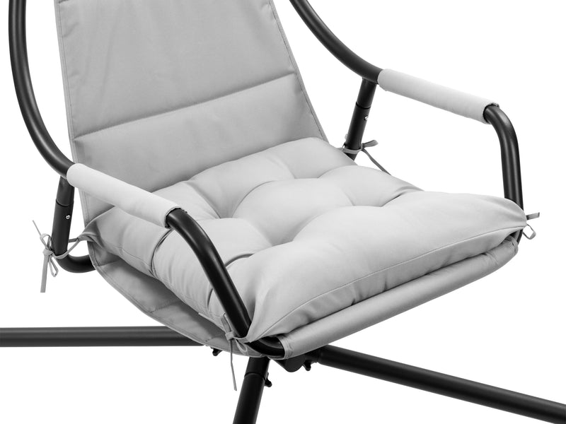 light grey Swing Lounge Chair Kingsley Collection detail image by CorLiving