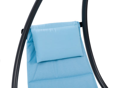 light blue Swing Lounge Chair Kingsley Collection detail image by CorLiving#color_light-blue