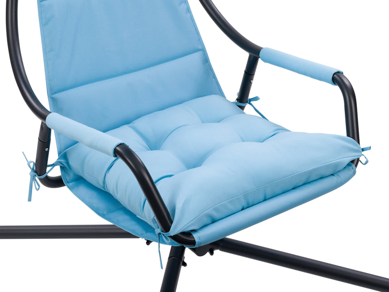 light blue Swing Lounge Chair Kingsley Collection detail image by CorLiving