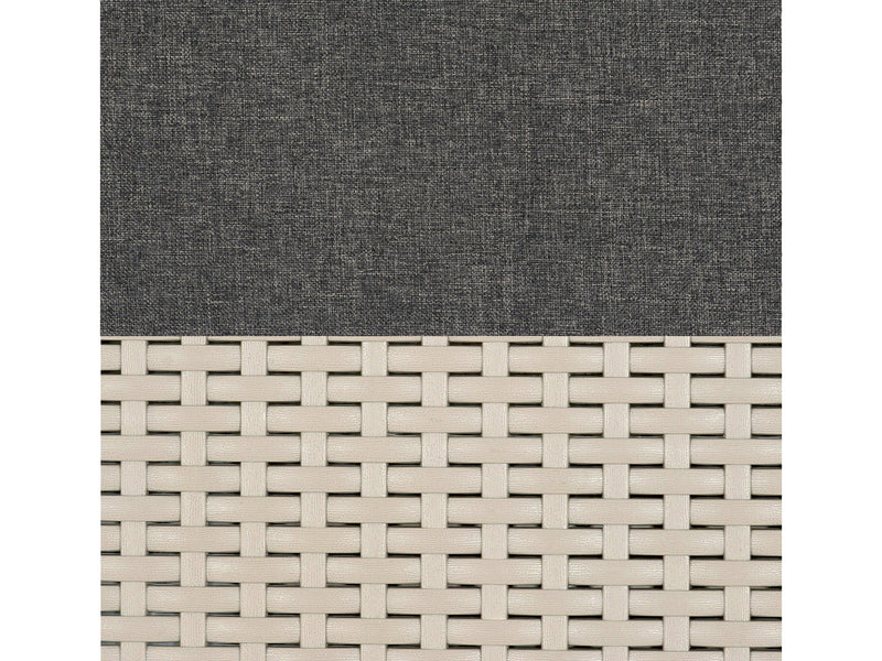 black and beige weave Outdoor Wicker Loveseat Adelaide Collection detail image by CorLiving