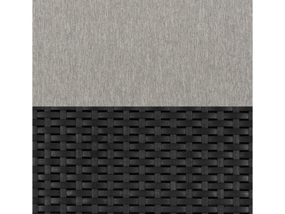 grey and black weave Outdoor Wicker Loveseat Adelaide Collection detail image by CorLiving#color_grey-and-black-weave