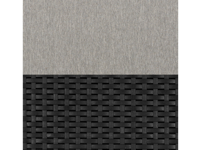 grey and black weave Outdoor Wicker Loveseat Adelaide Collection detail image by CorLiving