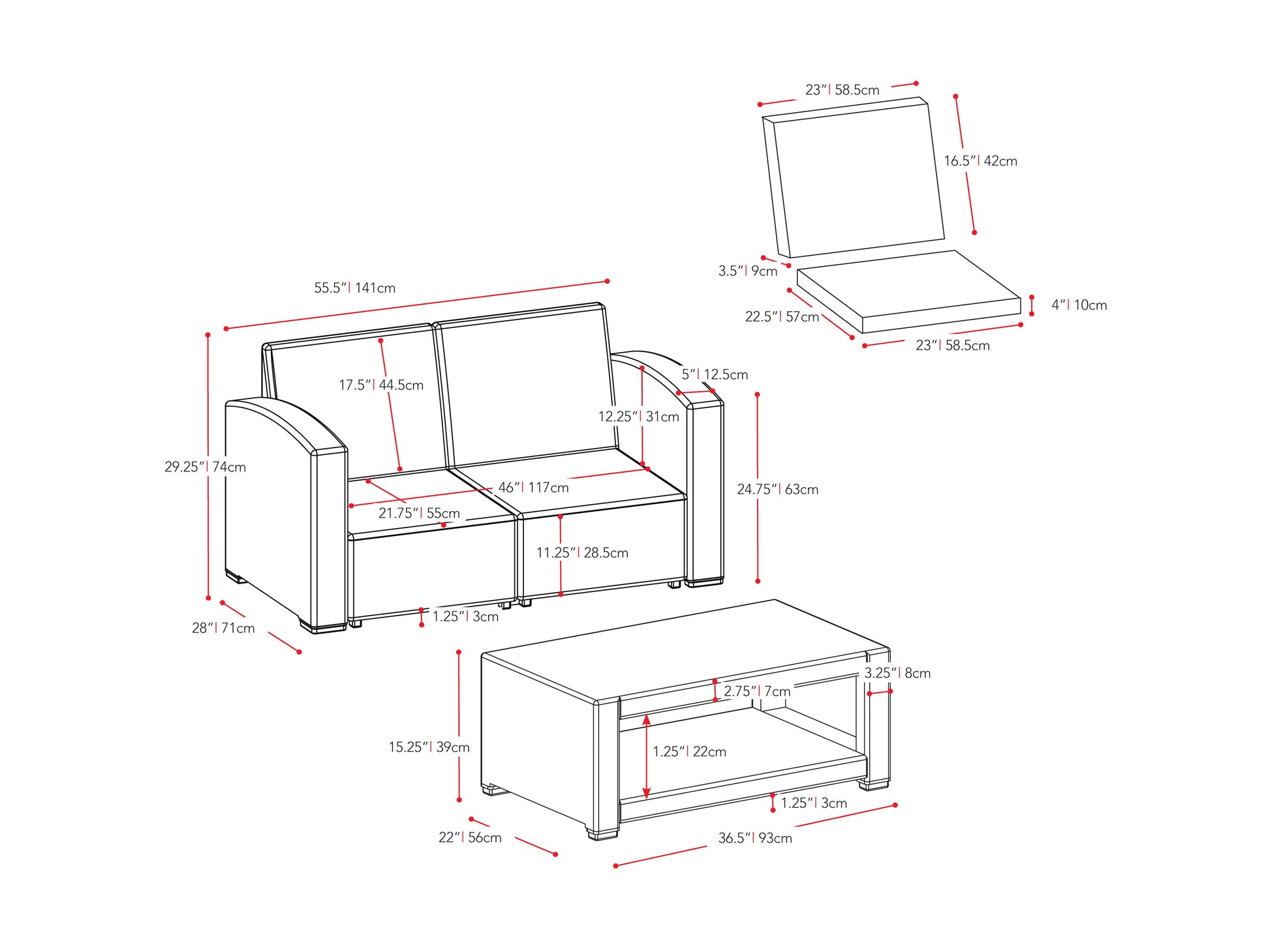 Modern patio conversation set with gray wicker, beige cushions, and glass-top coffee table, featuring weather-resistant materials and sleek design for outdoor lounging and entertaining.