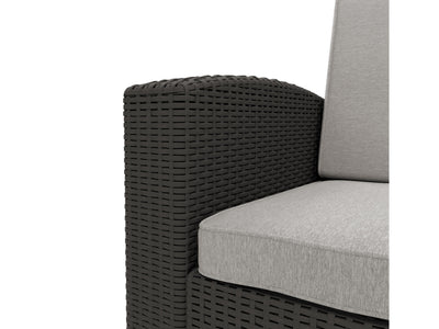 grey and black weave 6 Piece Patio Set Adelaide Collection detail image by CorLiving#color_grey-and-black-weave