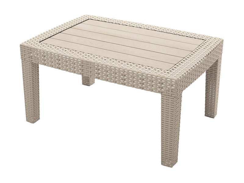 black and beige weave Outdoor Conversation Set, 4pc Adelaide Collection product image by CorLiving