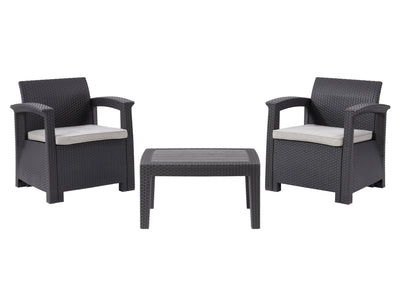 black and grey 3pc Patio Set Lake Front Collection product image by CorLiving#color_black-and-grey