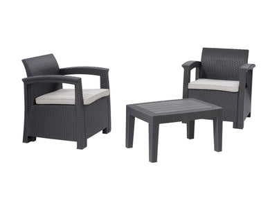 black and grey 3pc Patio Set Lake Front Collection product image by CorLiving#color_black-and-grey