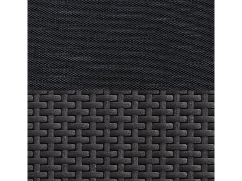 black Outdoor Wicker Sectional Set, 6pc Lake Front Collection detail image by CorLiving
