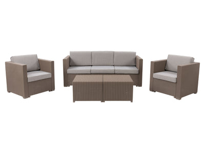 beige 5pc Patio Set Lake Front Collection product image by CorLiving#color_beige