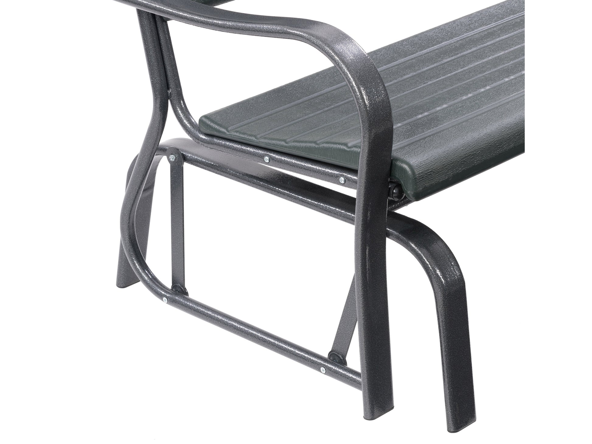 Teak wood patio bench with slatted backrest and seat, featuring a natural finish and sturdy armrests, perfect for outdoor garden or patio seating.