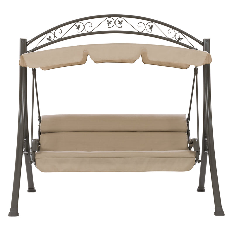 beige Patio Swing With Canopy Nantucket Collection product image by CorLiving