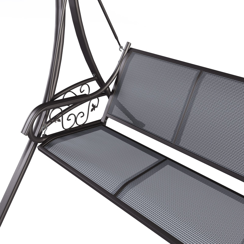 navy blue Patio Swing With Canopy Nantucket Collection detail image by CorLiving