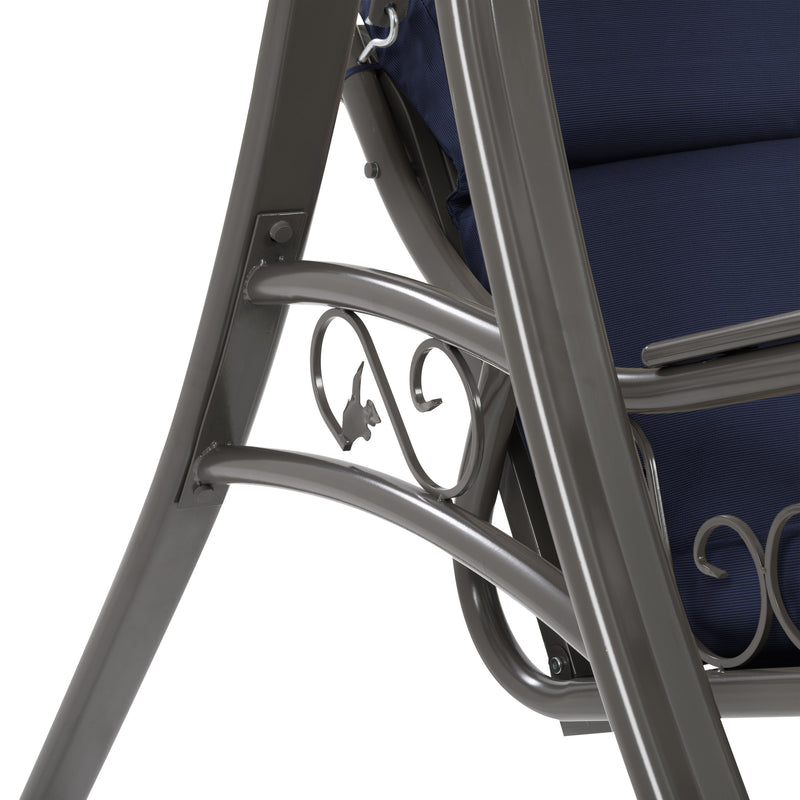 navy blue Patio Swing With Canopy Nantucket Collection detail image by CorLiving