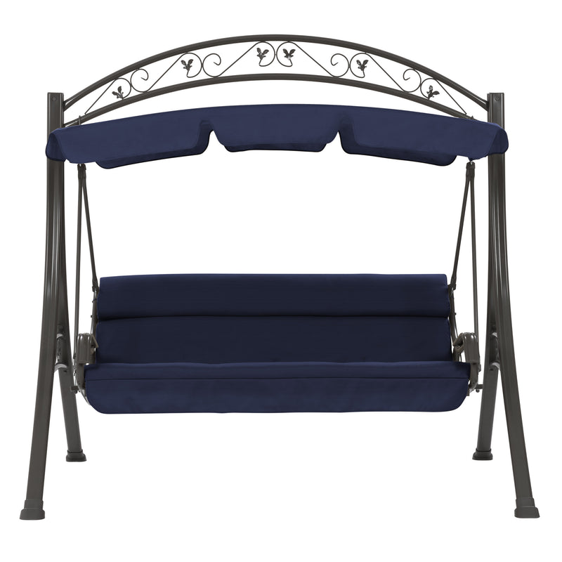 navy blue Patio Swing With Canopy Nantucket Collection product image by CorLiving