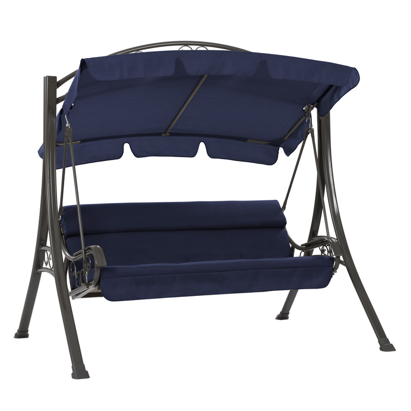 navy blue Patio Swing With Canopy Nantucket Collection product image by CorLiving