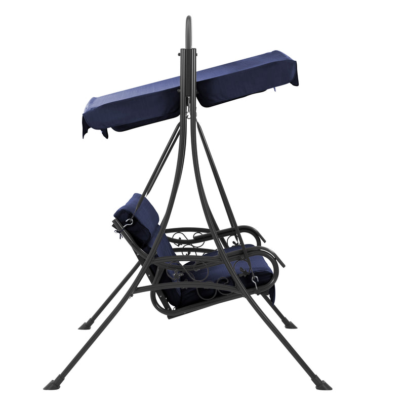 navy blue Patio Swing With Canopy Nantucket Collection product image by CorLiving