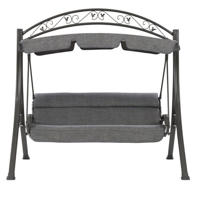 grey Patio Swing With Canopy Nantucket Collection product image by CorLiving#color_grey