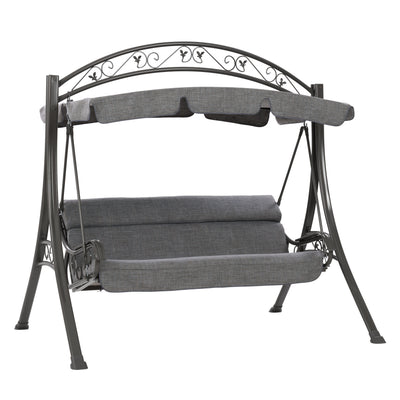 grey Patio Swing With Canopy Nantucket Collection product image by CorLiving#color_grey