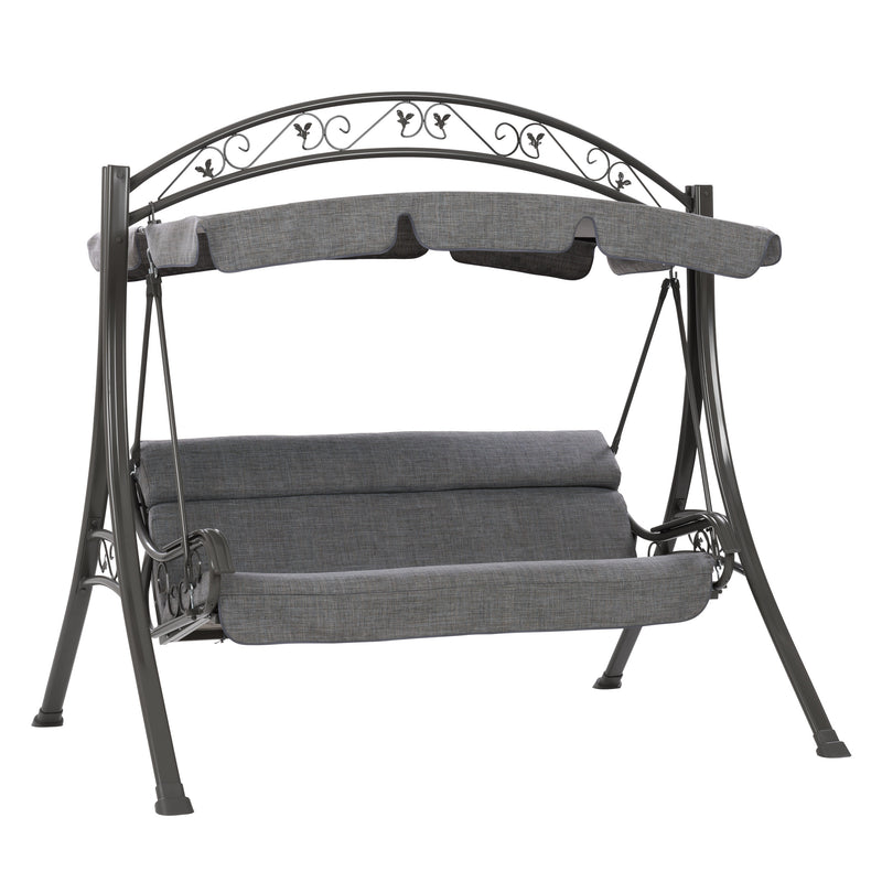 grey Patio Swing With Canopy Nantucket Collection product image by CorLiving